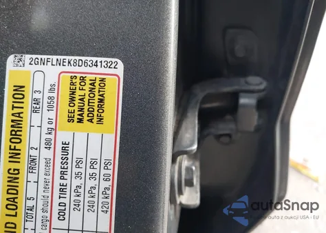 2013 Chevrolet Equinox 2Lt z USA, uszkodzony, nr VIN 2GNFLNEK8D6341322